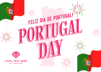 Festive Portugal Day Postcard