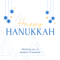 Simple Hanukkah Greeting Instagram Post