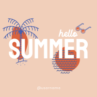 Hello Summer Instagram Post