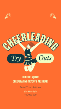 Cheerleading Tryouts Announcement Instagram Story Design