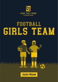 Girls Team Football Flyer