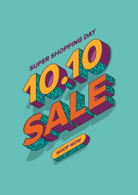 10.10 Multicolor Sale Poster