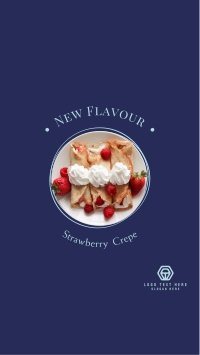 Strawberry crepe Instagram Story