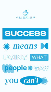 Quirky Success Quote Facebook Story