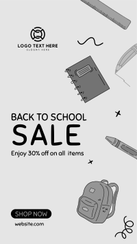 Back to School Sale Facebook Story