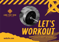 Start Gym Training Postcard