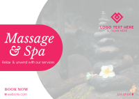 Zen Massage Services Postcard Design