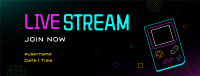 Neon Game Stream Facebook Cover