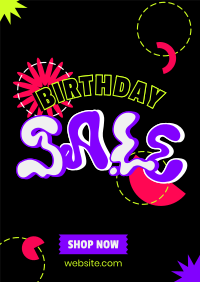 Hippie Birthday Sale Poster