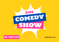 Live Comedy Show Postcard