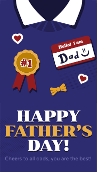 Illustration Father's Day Instagram Reel Image Preview