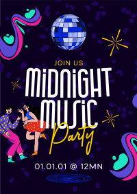 Midnight Music Party Poster