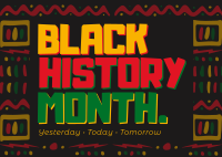 Modern Black History Month Postcard