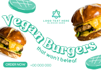 Vegan Burgers Postcard