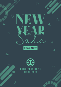 New Year Blob Sale Poster