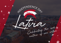 Latvia Independence Day Postcard