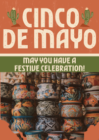 Grunge Cinco De Mayo Poster