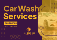 Sleek Car Wash Services Postcard Design