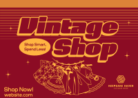 Vintage Clothing Shop Postcard Image Preview