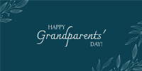 Happy Grandparents' Day Floral Twitter Post