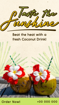 Sunshine Coconut Drink Instagram Reel