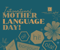 Quirky International Mother Language Day Facebook Post