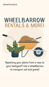 Garden Wheelbarrow Instagram Story Design