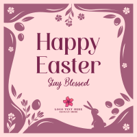 Blessed Easter Greeting Instagram Post Design