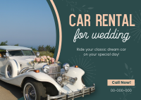 Wedding Car Postcard example 2