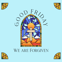 Good Friday Stained Glass Linkedin Post