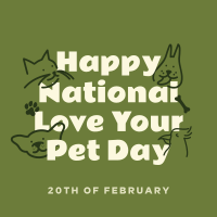 Cute Pet Greeting Instagram Post Design