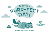 International Cat Day Postcard