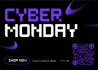 Cyber Monday Scan for Deals Postcard Image Preview