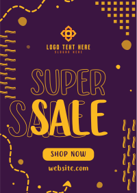 Quirky Super Sale Flyer Design