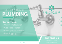 Professional Plumbing Postcard