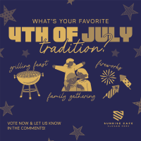 Quirky 4th of July Traditions Instagram Post