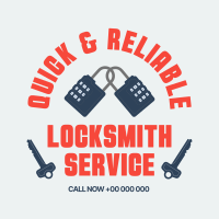 Locksmith Badge Linkedin Post Design