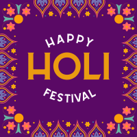 Holi Fest Instagram Post Design