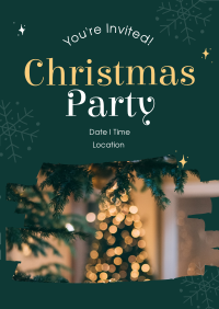 Snowy Christmas Party Poster