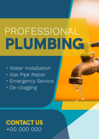 Modern Professional Plumbing Poster