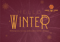 Cozy Winter Greeting Postcard