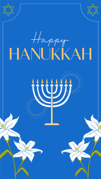 Hanukkah Lilies Facebook Story