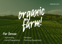 Organic Farming Postcard