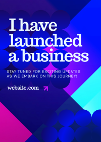 Geometric Gradient Business Opening Poster