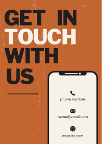 Textured Phone Contact Us Flyer