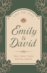 Elegant Floral Wedding Invitation Design