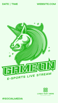 Unicorn Gaming Livestream Instagram Reel Image Preview