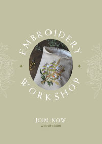 Embroidery Workshop Flyer