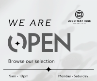 We're Open Facebook Post