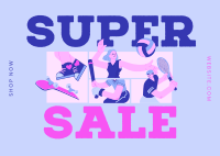 Super Sale in Sporting Goods Postcard Design